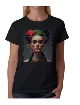 Playera de Frida rostro con pintura