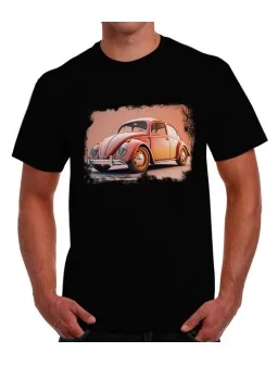 T-shirt of orange VW sedan