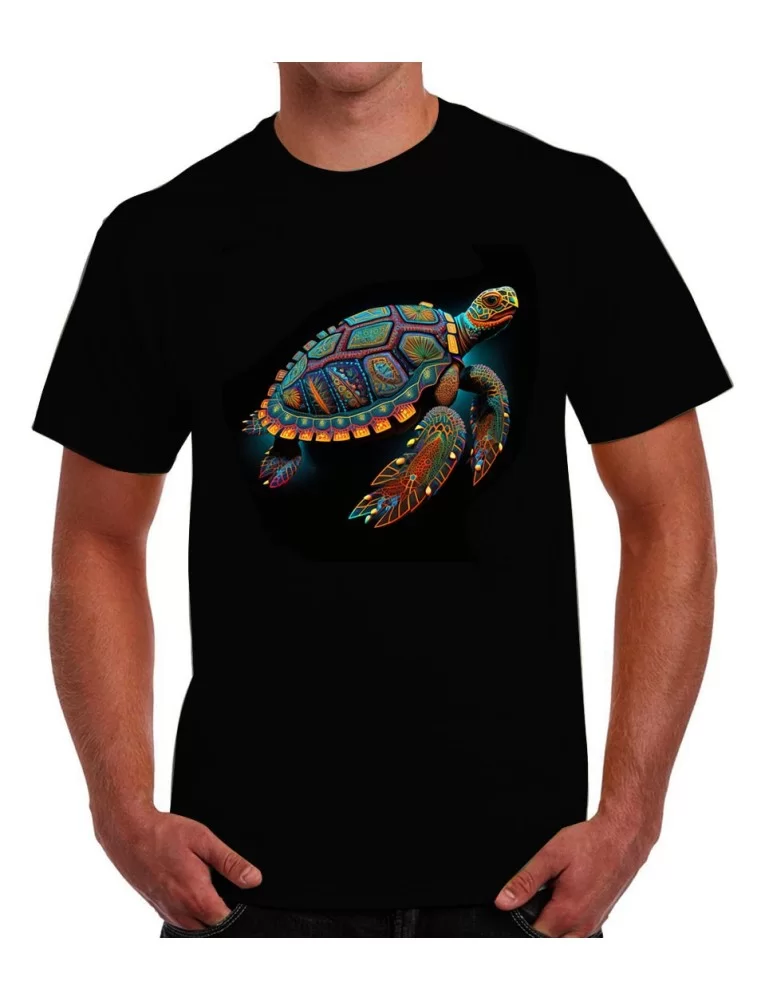 Huichol orange mouth turtle t-shirt