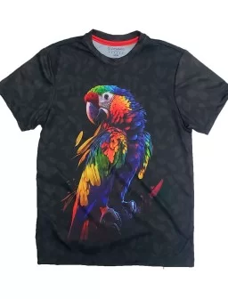 Colored parrot shirt. Colored Parrot T-shirt