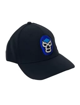 Gorra bordada de máscara de luchador Blue Demon