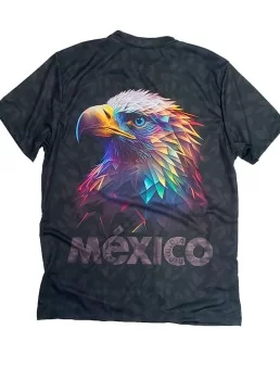 Colored eagle T-shirt with letters Mexico