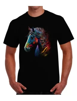 Playera de caballo de crin de colores