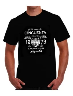 Playera La Vida comienza a los 50 - Camiseta Nacimiento de una Leyenda
