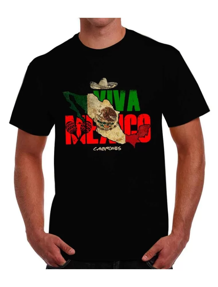 T-shirt of Viva Mexico Cabrones Map - Mexican Independence day