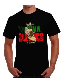Playera Viva Mexico Cabrones Mapa - Camisetas del grito