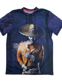 T-shirt Mexican Charro Catrin skull