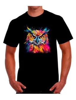 Abstract owl printed with...