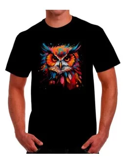 Playera búho abstracto - Camisetas de animales
