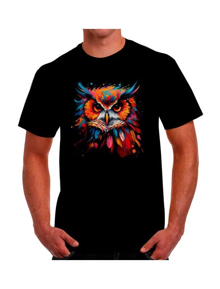 Abstract owl t-shirt