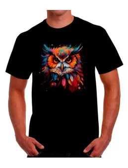 Abstract owl t-shirt