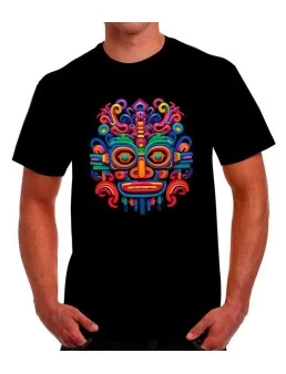 Colored Tlaloc T-shirt - Mexican t-shirts