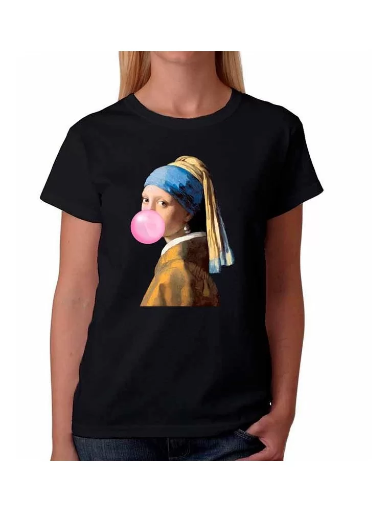 Playera la joven de la perla con chicle