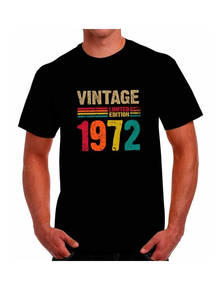 Playera Vintage 1972 limited edition cumpleaños