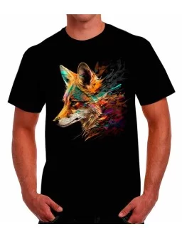 Abstract fox T-shirt - Animal T-shirts