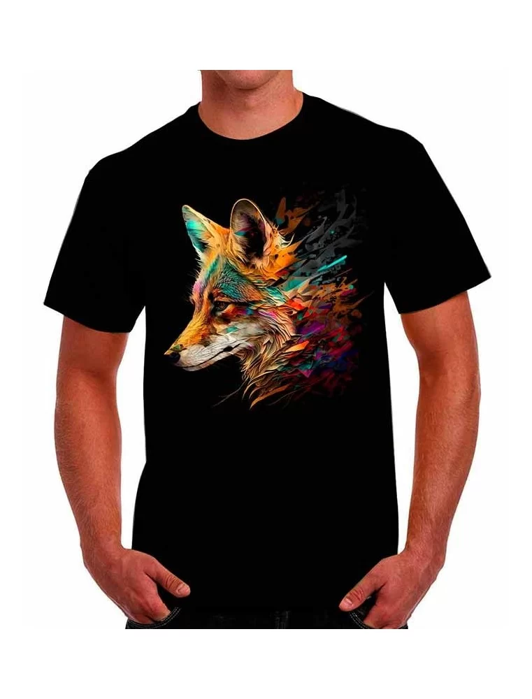 Abstract fox T-shirt - Animal T-shirts