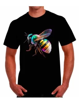 Playera abeja de colores - Camisetas de animales
