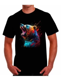 Playera oso gruñendo enojado - Camisetas de animales