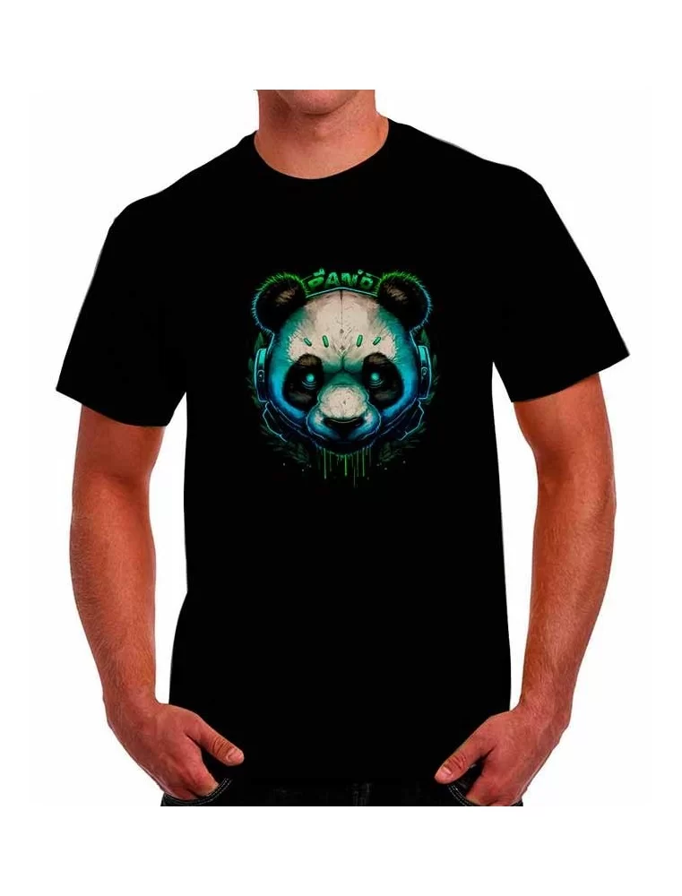 Bad panda with headphones t-shirt