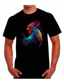 Playera de gallo volteando - Camisetas de animales