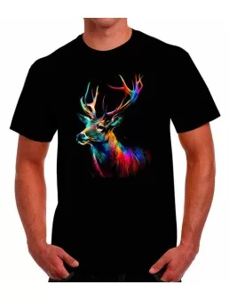 Oil painting effect deer T-shirt