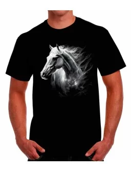 White horse print T-shirt