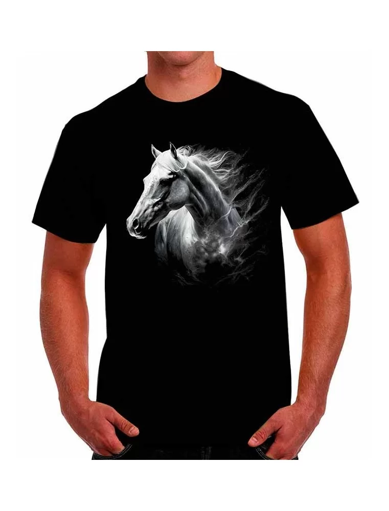 White horse print T-shirt