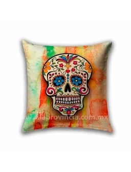 Printed skull pillow