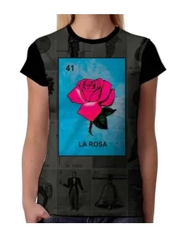 T-shirt of La Rosa Mexican Lottery game