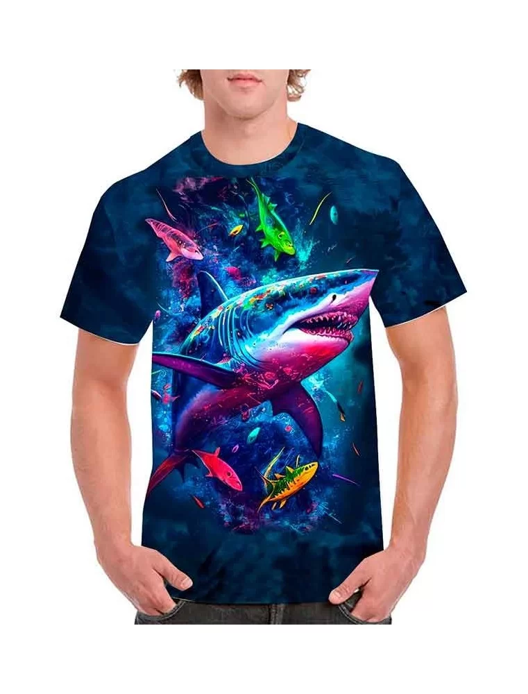 Colorful skark t-shirt
