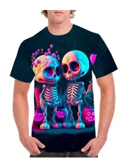 Skulls in love t-shirt - Halloween t-shirts