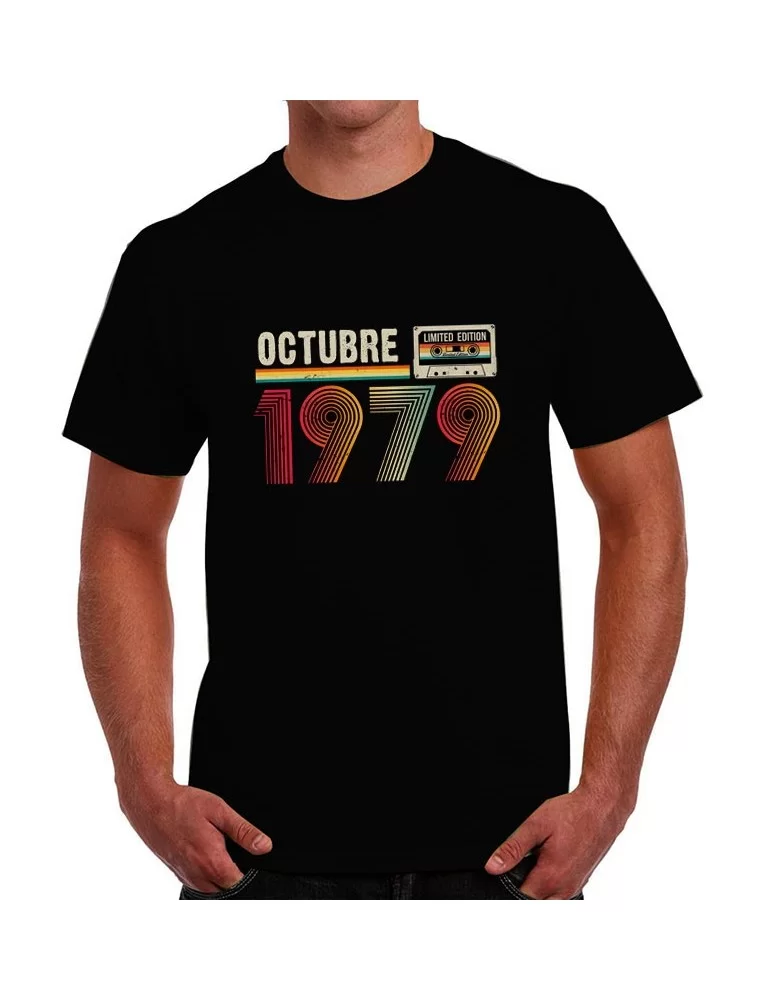 Playera octubre 1979 cassette limited edition cumpleaños