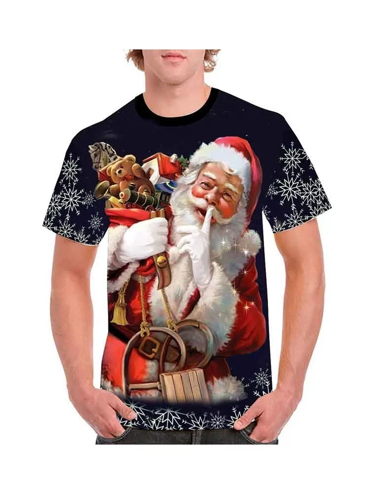Playera Santa Claus con regalos - Camisetas de navidad