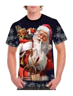 Playera Santa Claus con regalos - Camisetas de navidad