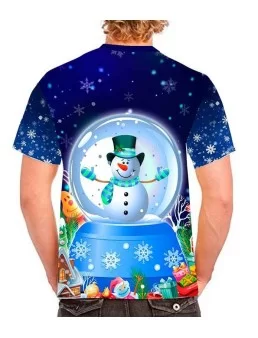 Playera mono de nieve en bola de cristal - Camisetas de navidad