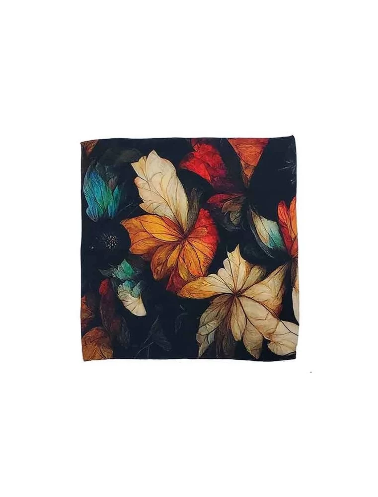 Colorful leaf fabric scarf