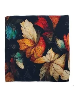 Colorful leaf fabric scarf