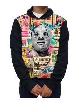 Hoodie of El Santo mexican wrestling fighter