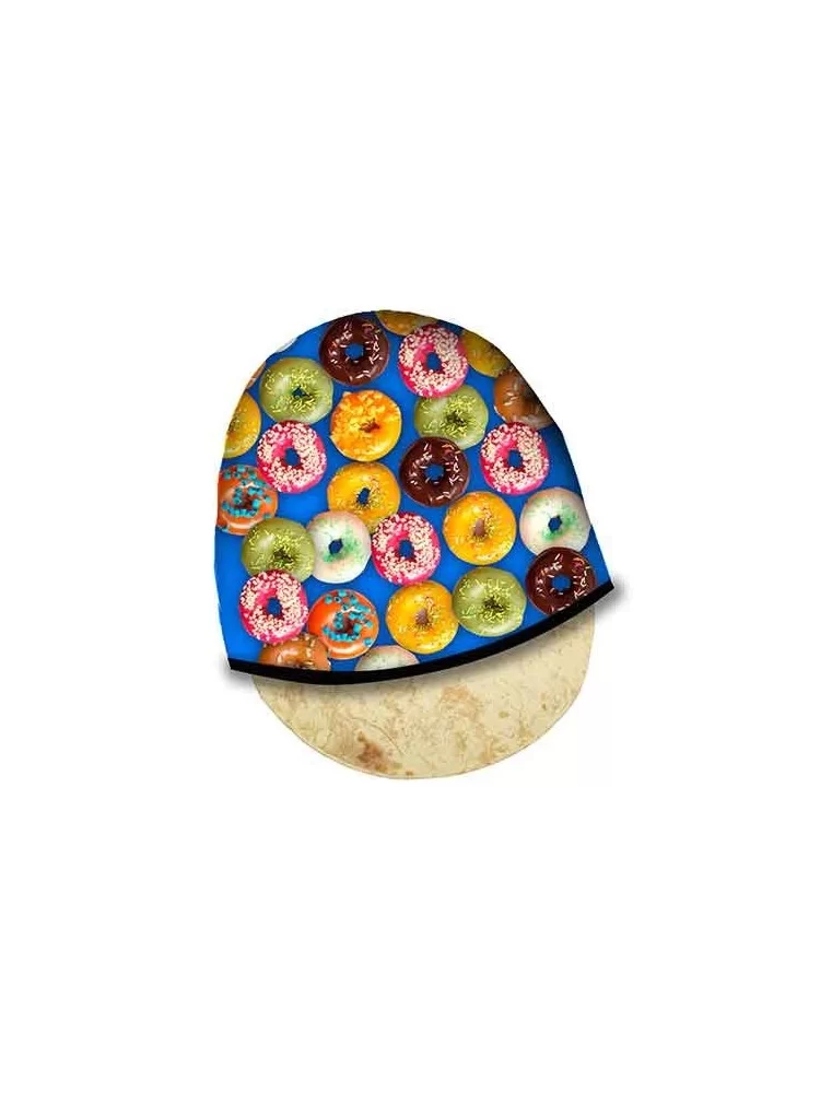 Printed donut tortilla warmer