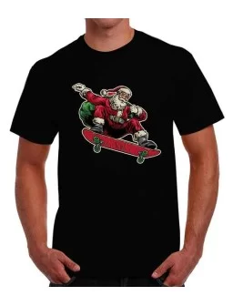 Santa skateboard T-shirt - Celebrate Christmas with Style and Fun