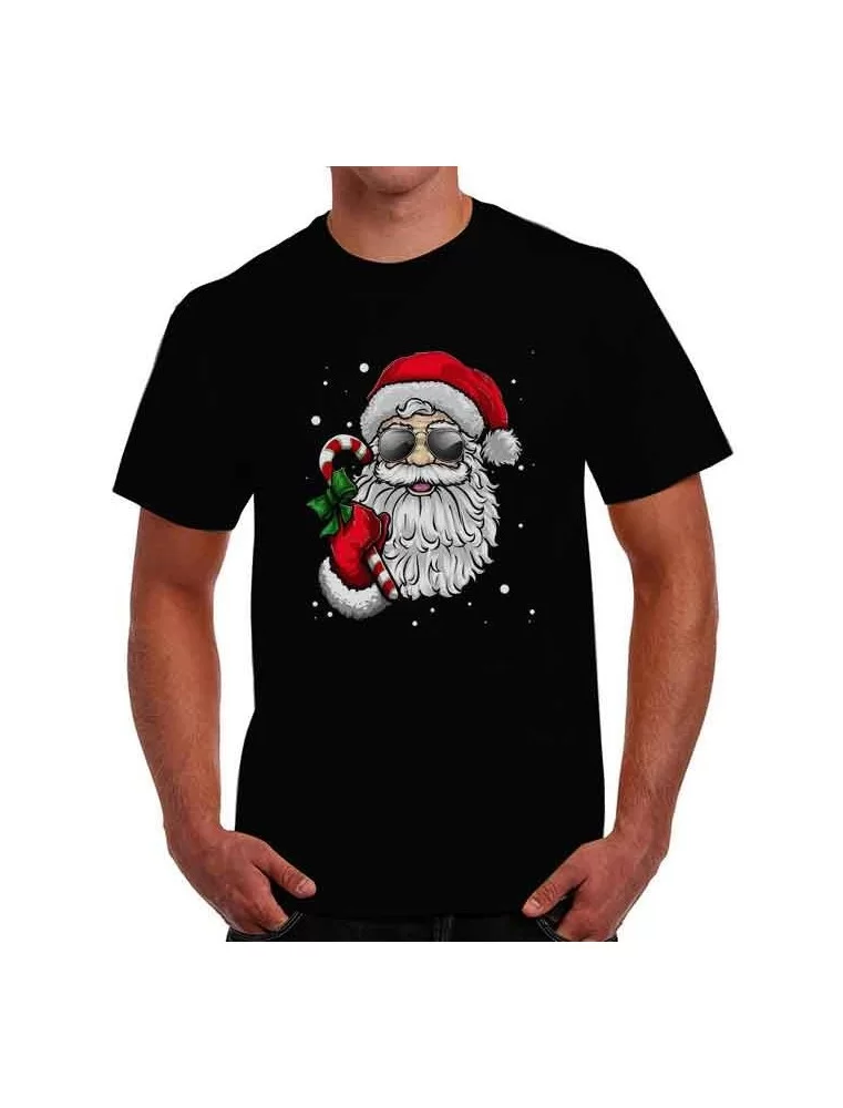 Santa Claus T-shirt with glasses - Celebrate Christmas with Style and Fun