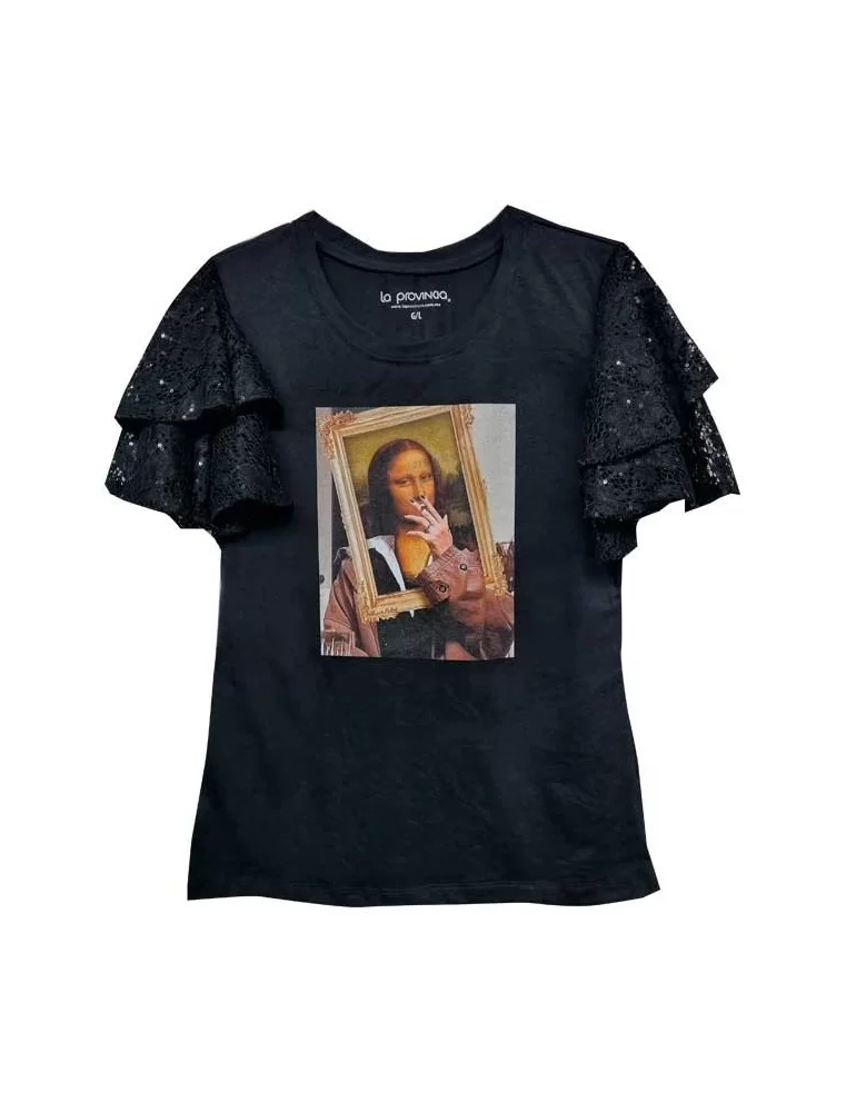 Blusa cuadro monalisa mangas mariposa