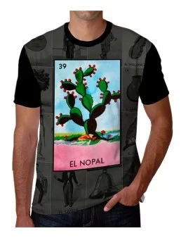 T-shirt El Nopal mexican cactus mexican lottery game