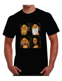 T-shirt Monalisa Davinci transformation