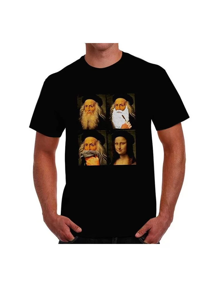 T-shirt Monalisa Davinci transformation