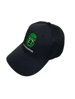 Gorra bordada de máscara de luchador verde