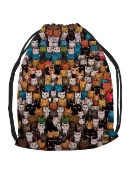 Fabric backpack cats