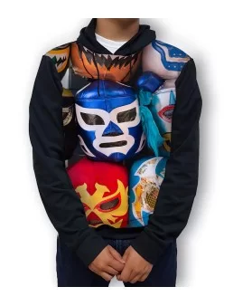 Hoodie printed of mexican masks