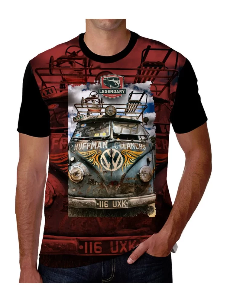 Playera estampada de la legendaria VW combi