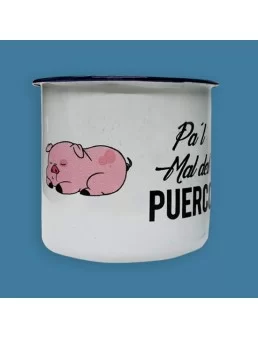 Enameled Cup Pal mal del puerco